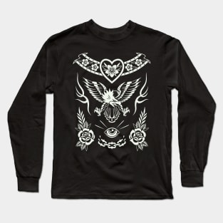 Old school pattern tattoo Long Sleeve T-Shirt